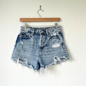 Wild Fable Distressed Denim High Rise Cotton Cut-Off Shorts 6